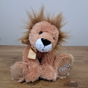 Russ Shining Stars Lion Cuddly Plush Lion Golden Tan Brown Bow Star Y2K